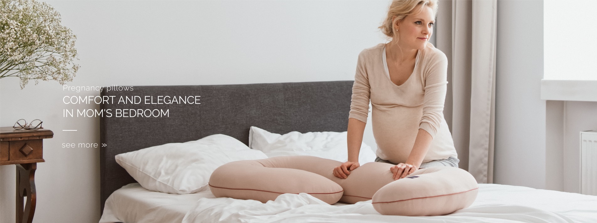 Comfort and elegance in Mom's bedroom - pregnancy pillows